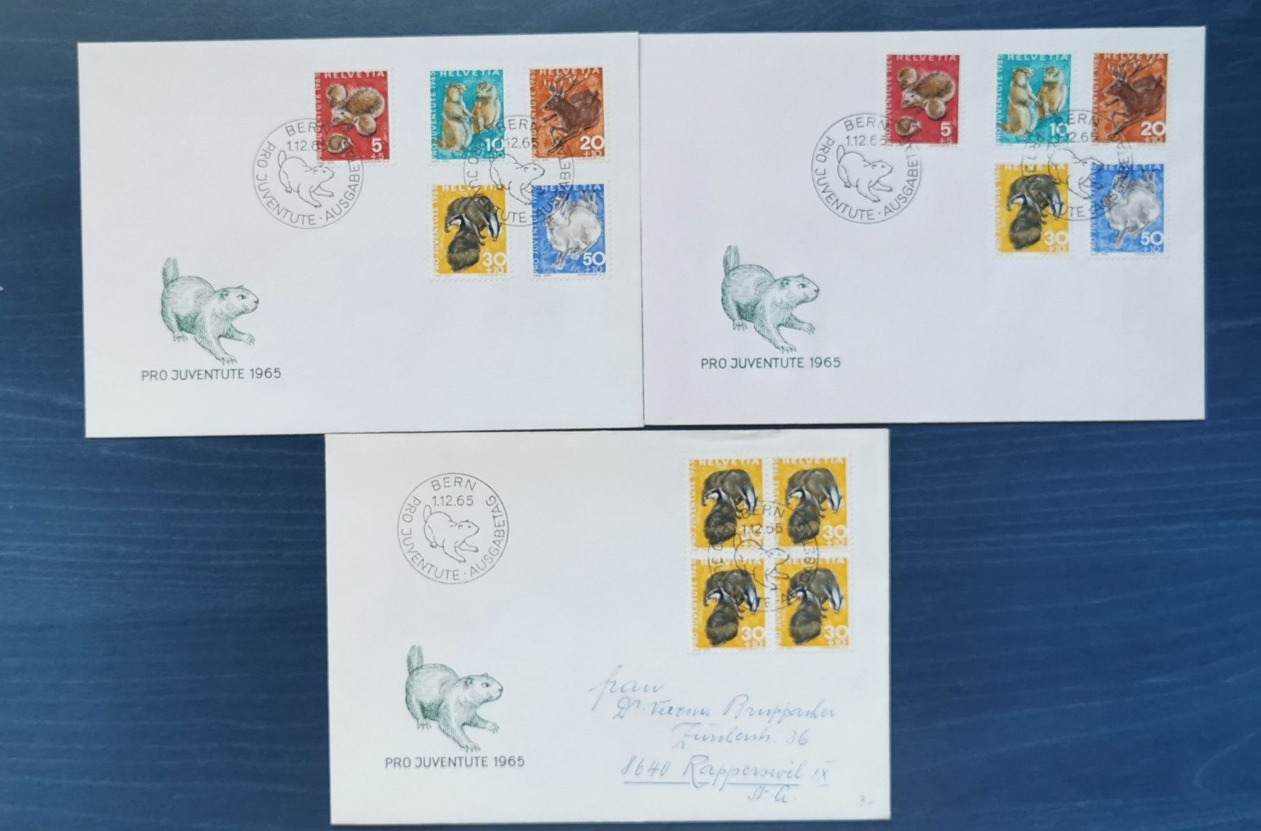 Tous les timbres: FDC PJ 1965 – Neuf (Voir description) à Aadorf par Chnorli-Furz