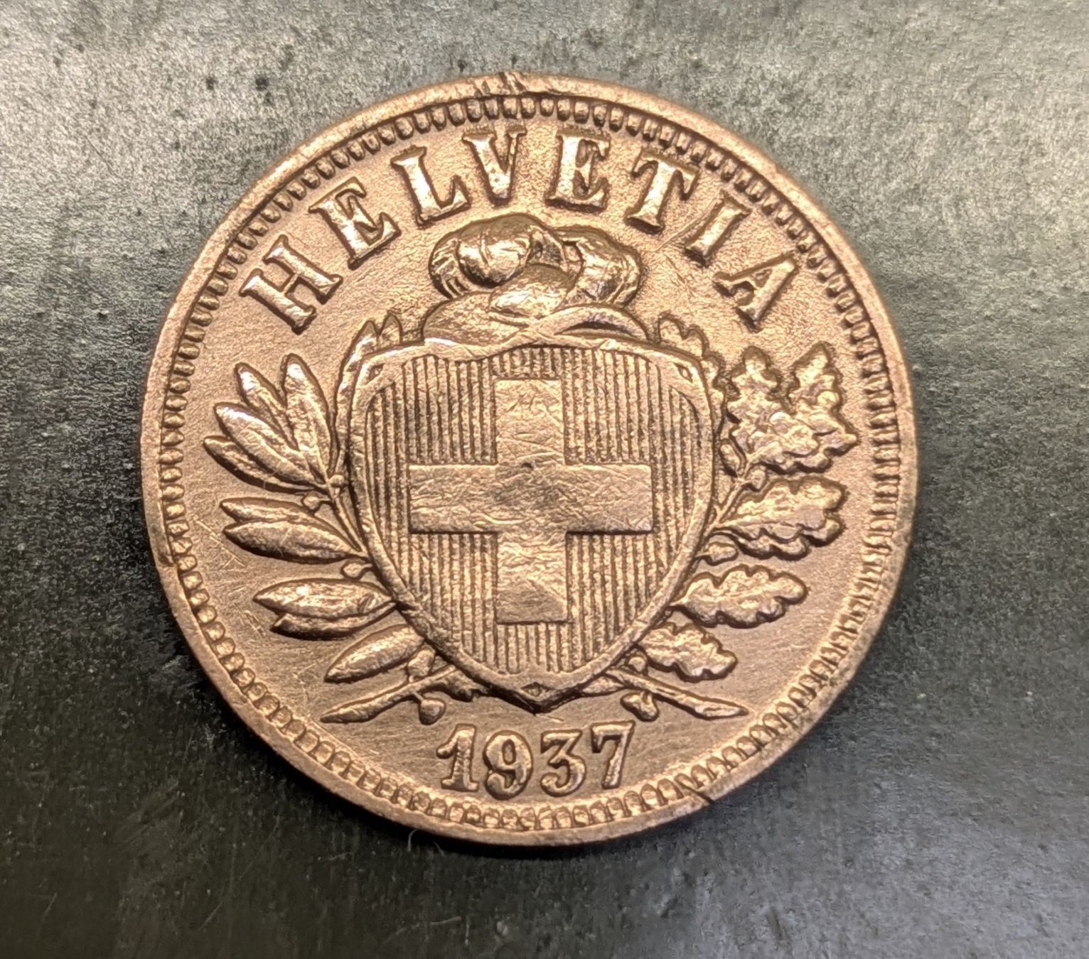 Toutes les monnaies: 2 Rappen 1937 (Bronze) – D'occasion à Zetzwil par Spitz70