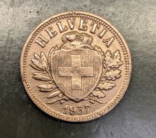 2 Rappen 1937 (Bronze)