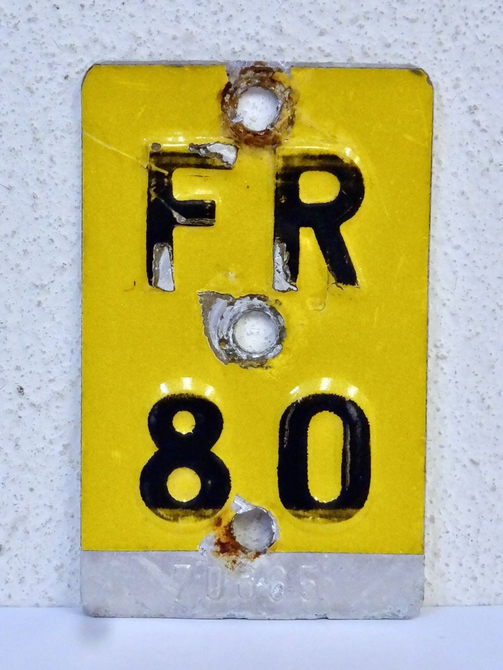 Insegne: FR 80 VELONUMMER - FAHRRADSCHILD - MOFANUMMER – Usato da Kerzers venduto da djstarsky73