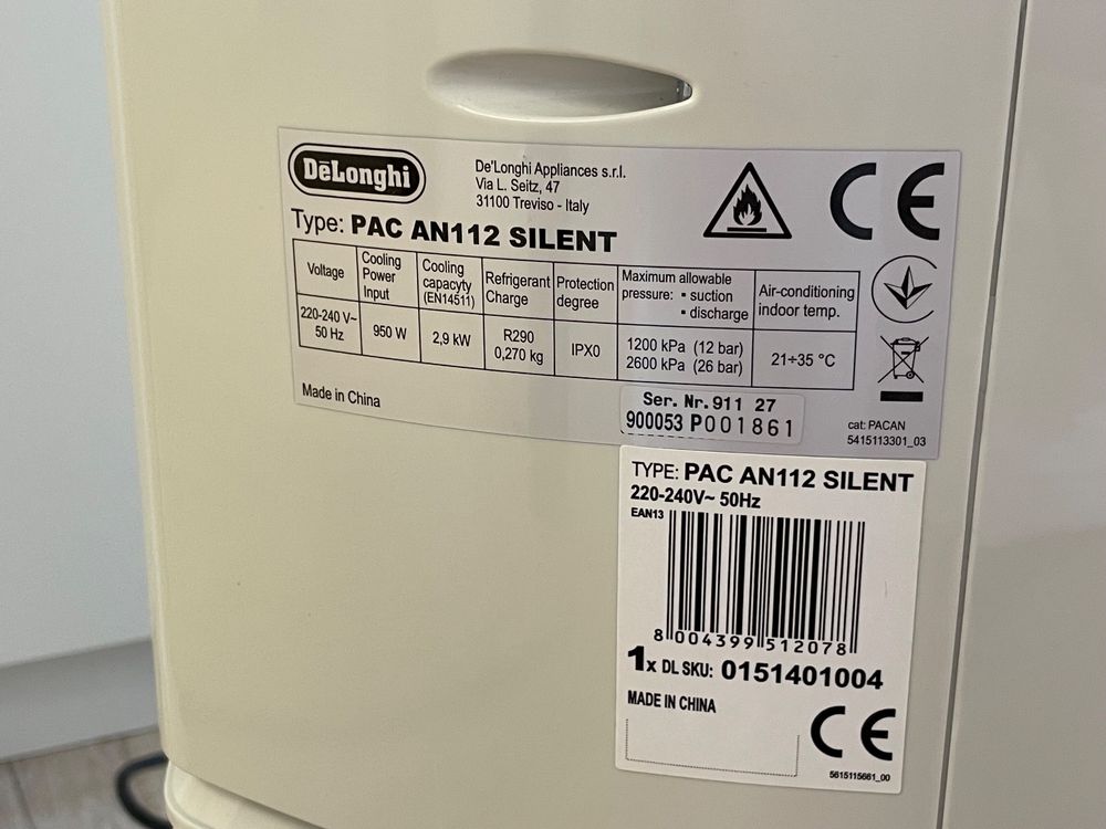 De'Longhi Klimageräte: DeLonghi Pinguino PAC AN112 Silent Klimagerät - Top Zustand! – Neu (gemäss Beschreibung) aus Richterswil von katiflo 2