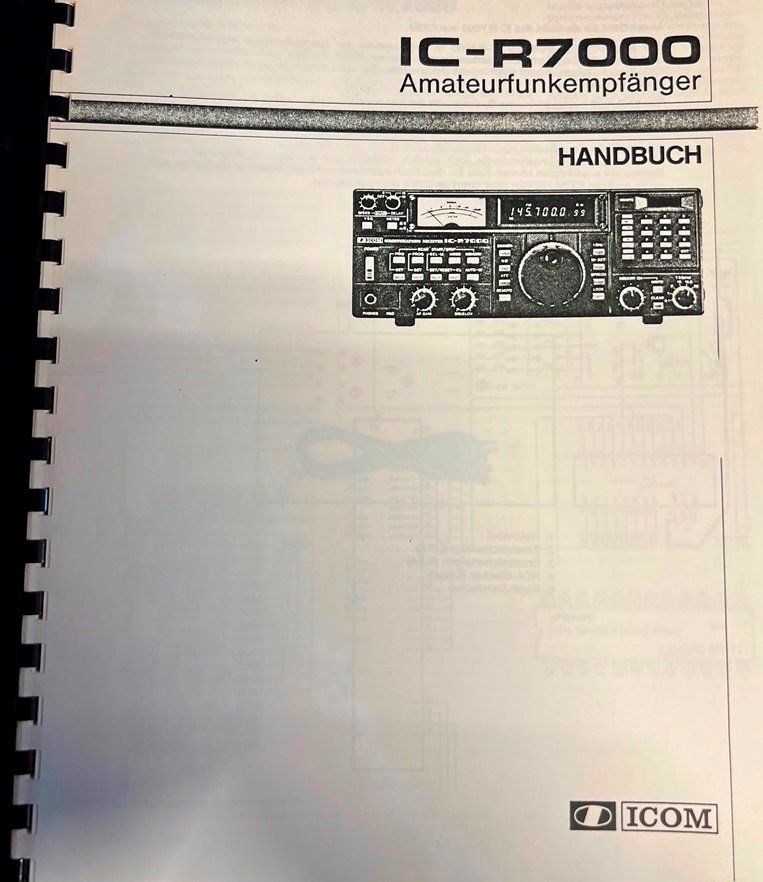 Documenti: 0109  ICOM  R7000 Service + Operating Manual De/E – Usato da Rothrist venduto da Fsuser 1