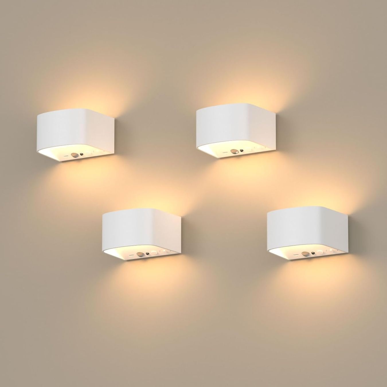 Lampade: Akku Wandlampe 4er Set LED mit Bewegungsmelder – Nuovo e nell'imballaggio originale da Dietikon venduto da Abverkauf10 7