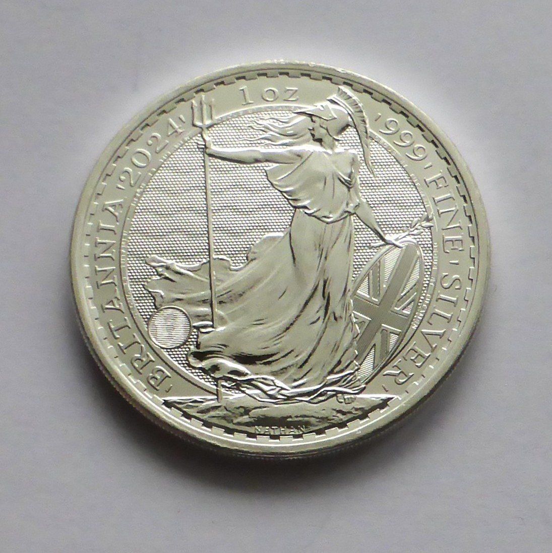 1oz Feinsilber - BRITANNIA, 2 Pounds - Charles III, stgl. (Neu (gemäss ...