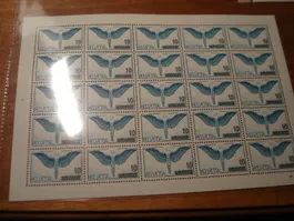 Bogen Flugpostmarken 1938, mit Überdruck *