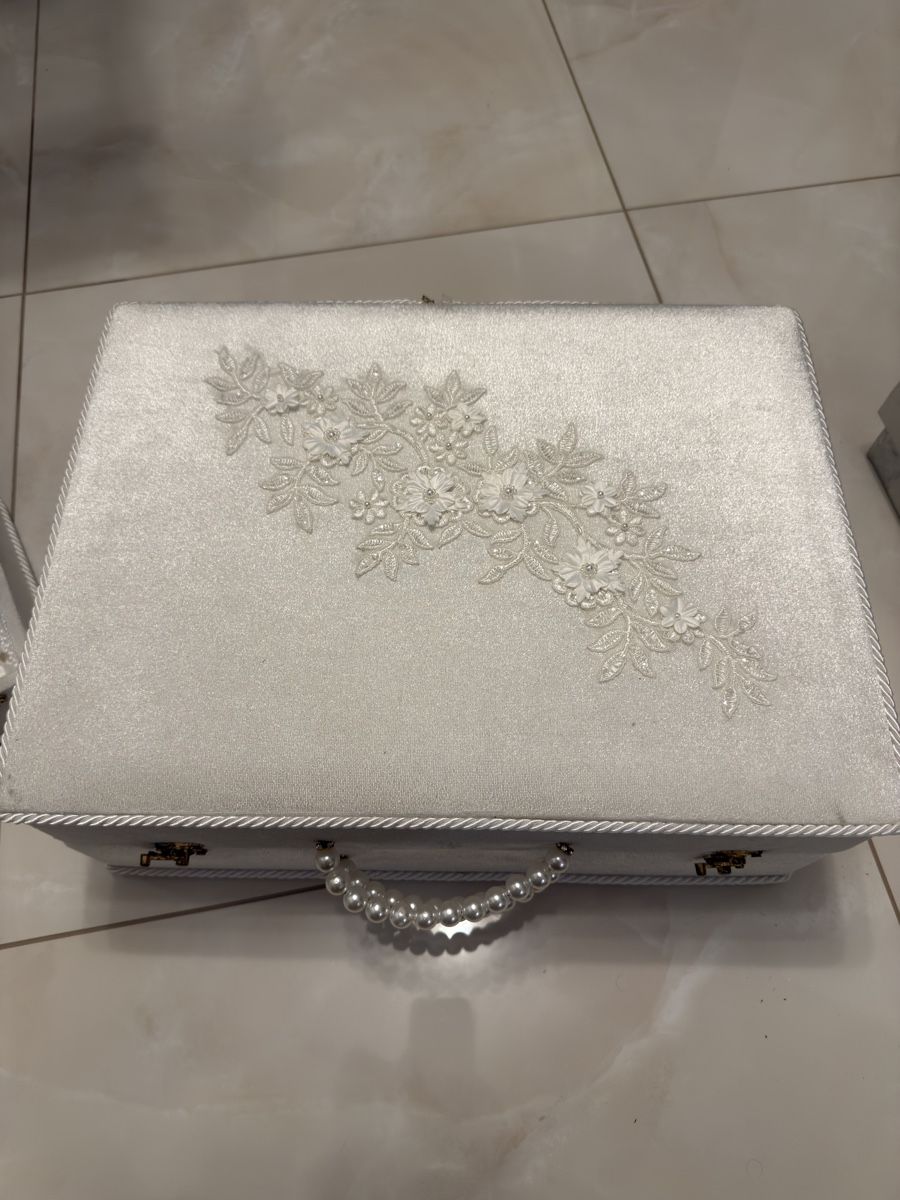 Valigie: Koffer 2er Set, Weiss mit Perlen – Usato da Biberist venduto da fit_88z6 3