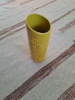 schöne Vase Keramik senfgelb