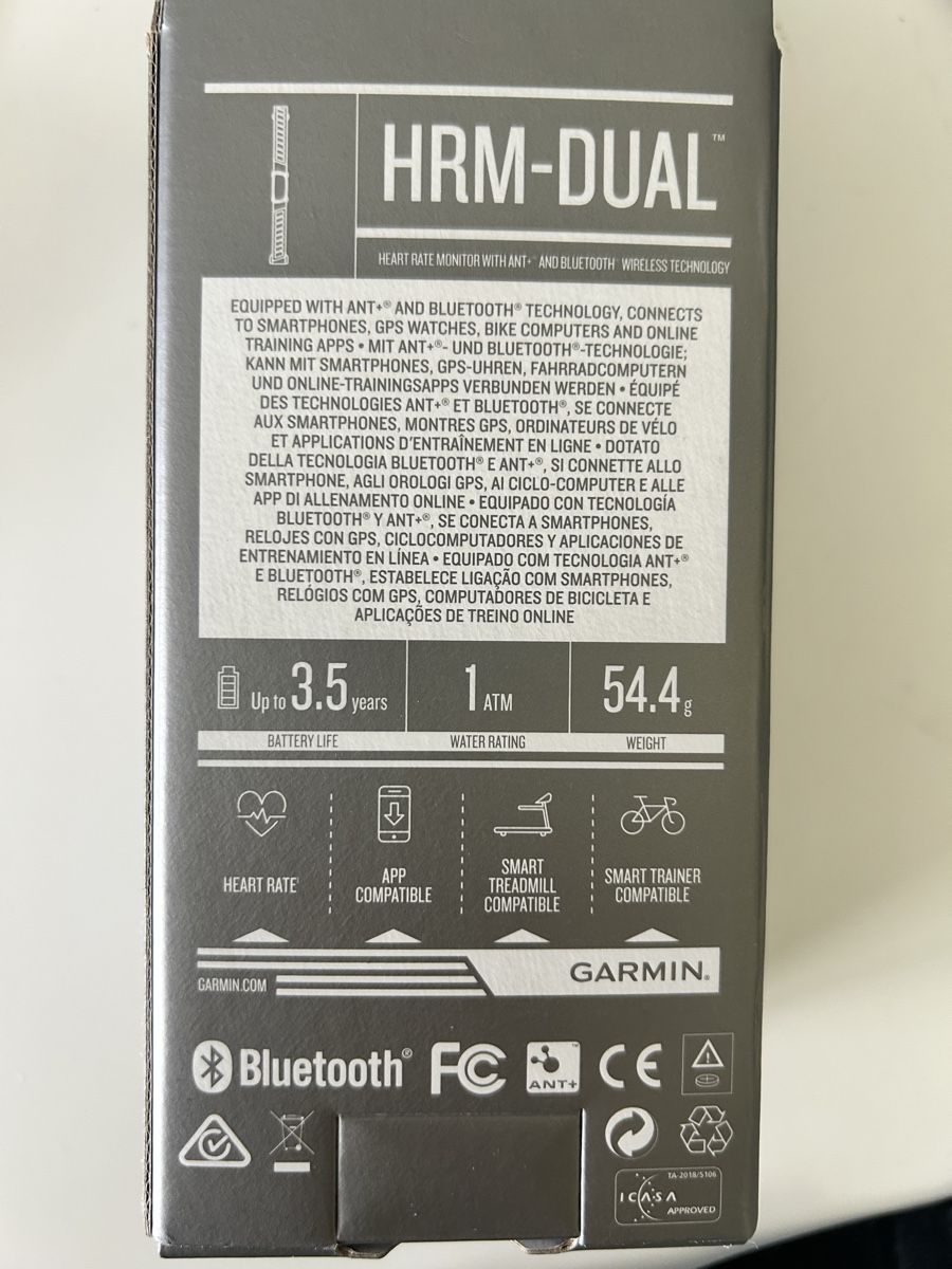 Garmin Misurare: Garmin HRM-Dual Herzfrequenz-Brustgurt – Usato da Maroggia venduto da Leumas1979 1