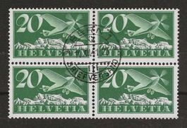 1940 : Flugpost Nr. F4y im Viererblock : KP 320.--