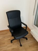 Bürostuhl schwarz Leder Lederoptik guter Zustand 60 Zeichen
