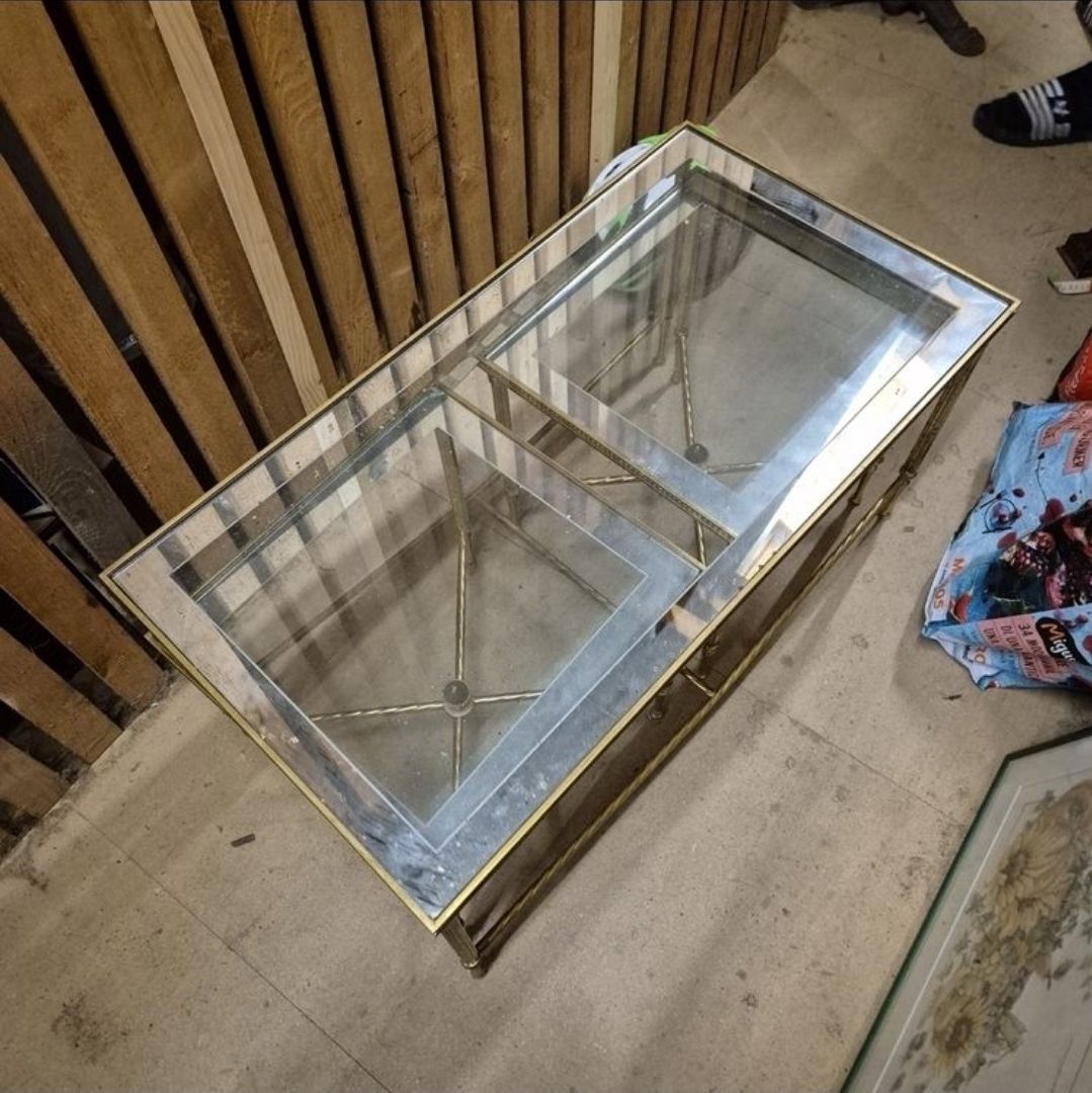 Tische: table basse en verre et métal  – Gebraucht aus Versoix von Lenas9