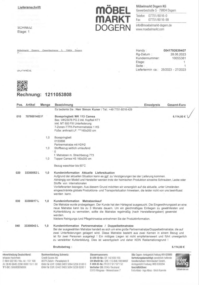 Letti: Neuwertiges Boxspringbett 160x200cm – Nuovo (secondo la descrizione) da Leissigen venduto da JKG97 5