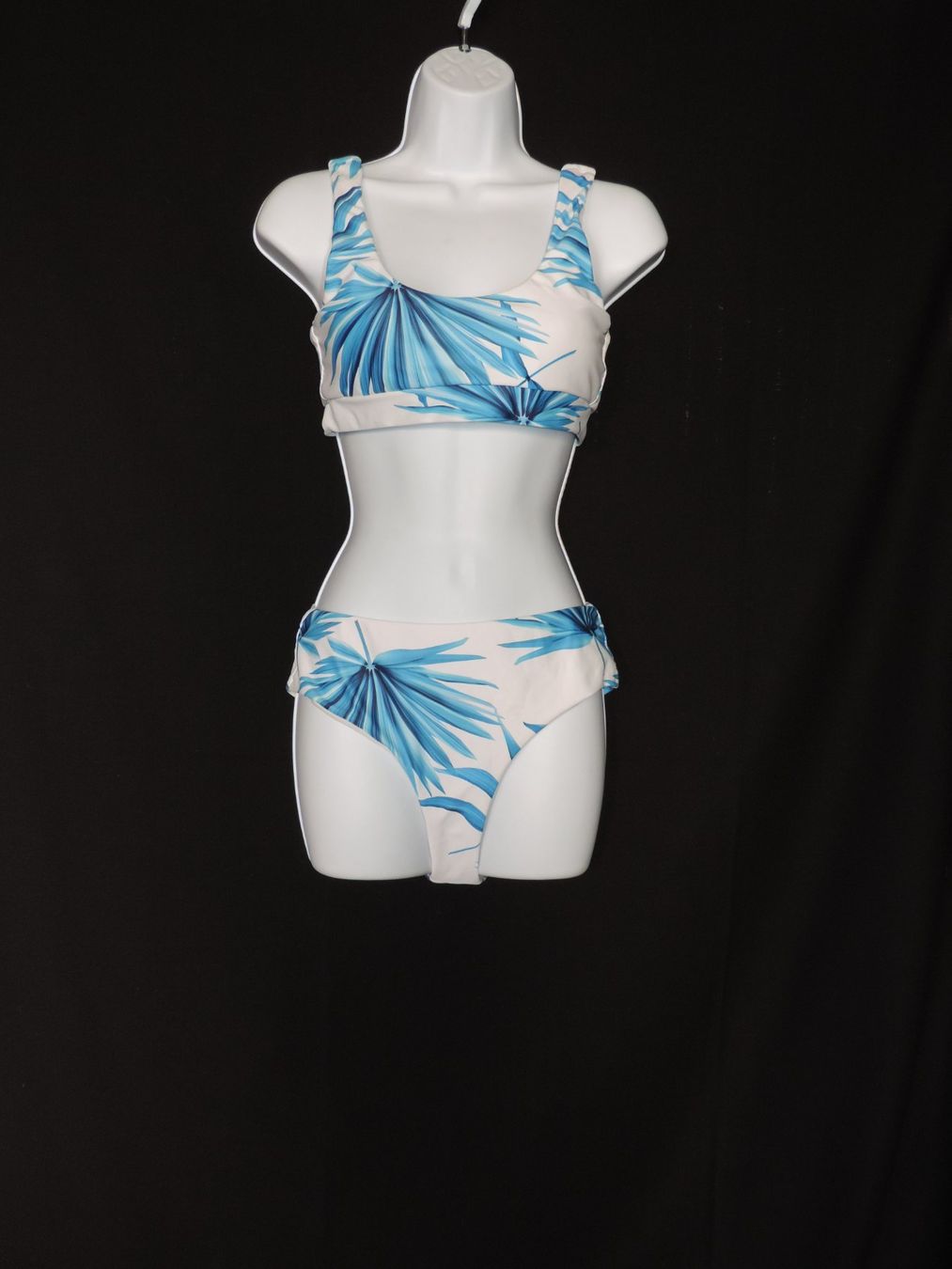 Costumi da bagno & Bikini: maillot de bains bleu blanc tropical – Usato da Genève venduto da Axelle333 2