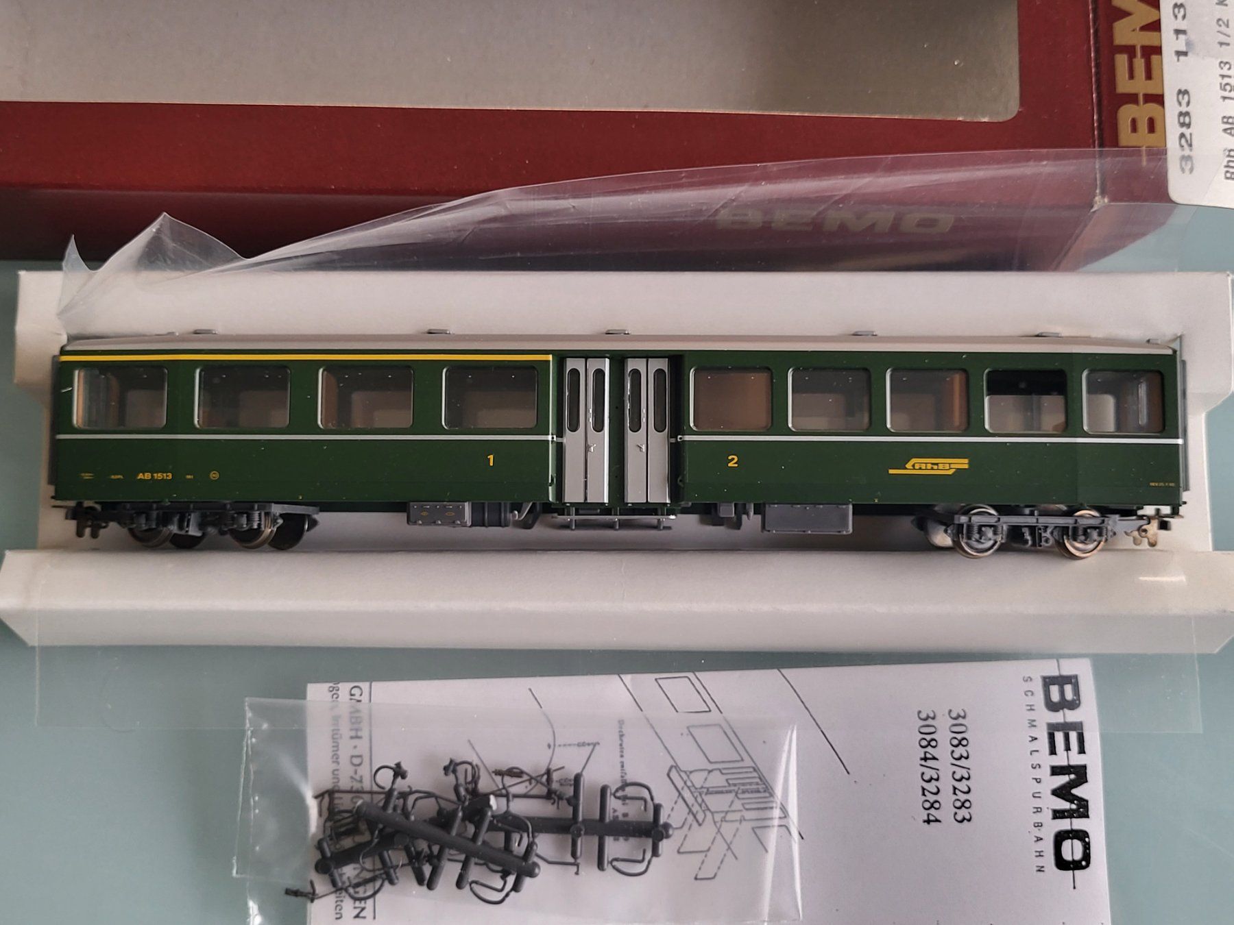 Bemo Modellini di ferrovie: H0m  Bemo  RhB AB 1513  Mitteleinstieg NEU ! – Nuovo e nell'imballaggio originale da Oberburg venduto da sensetal 1