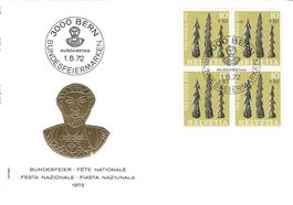 FDC Pro Patria  Viererblock 1972
