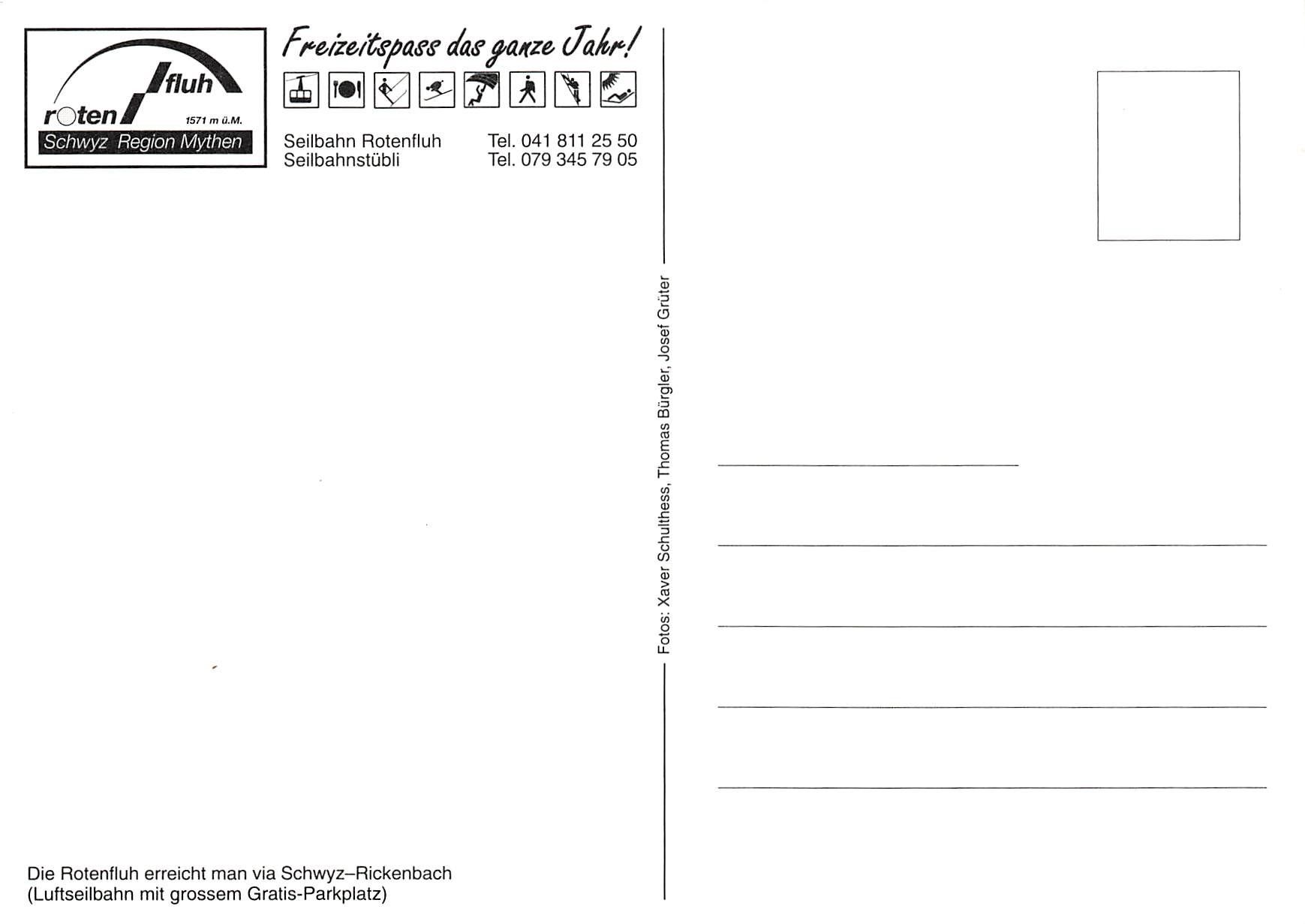 Cartoline postali: Schwyz - Rotenfluh – Usato da Schwyz venduto da Seffi56 1