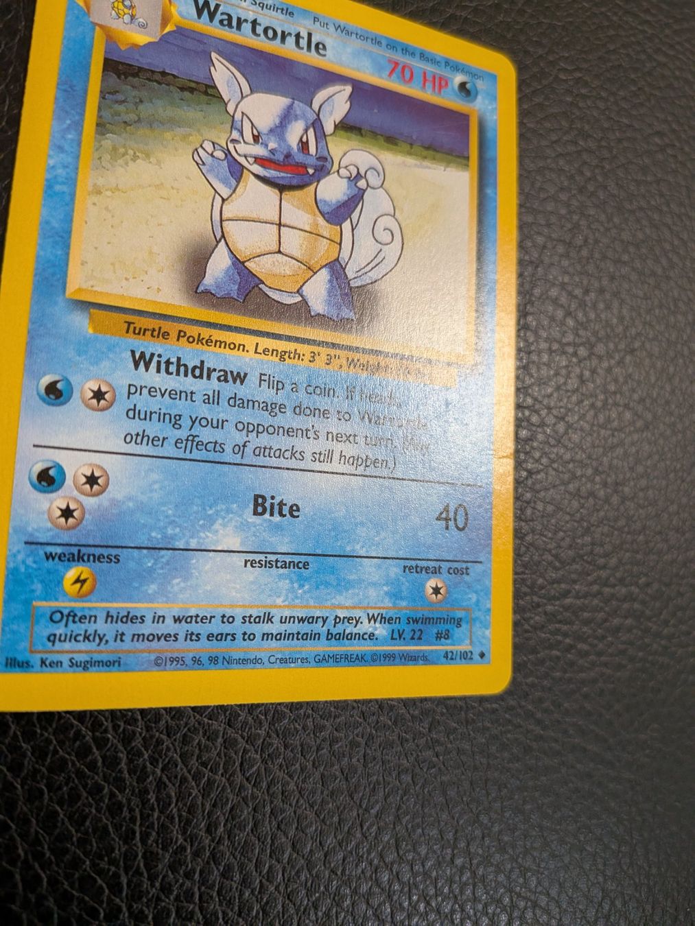 Pokémon Carte collezionabili: Base Set Wartortle 42/102 Ab 1 – Usato da Paradiso venduto da Pkmn10 1