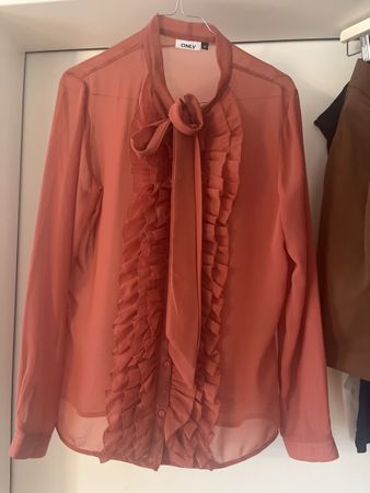 Bluse Chiffon 38 only apricot/orange Schleife