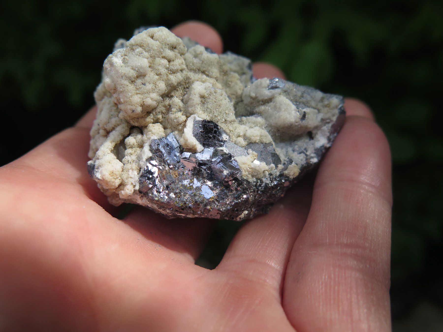 Mineralien & Heilsteine: Quarz mit Calcit und Galena – Gebraucht aus Schaffhausen von Yamakana51L8736OQ8 2