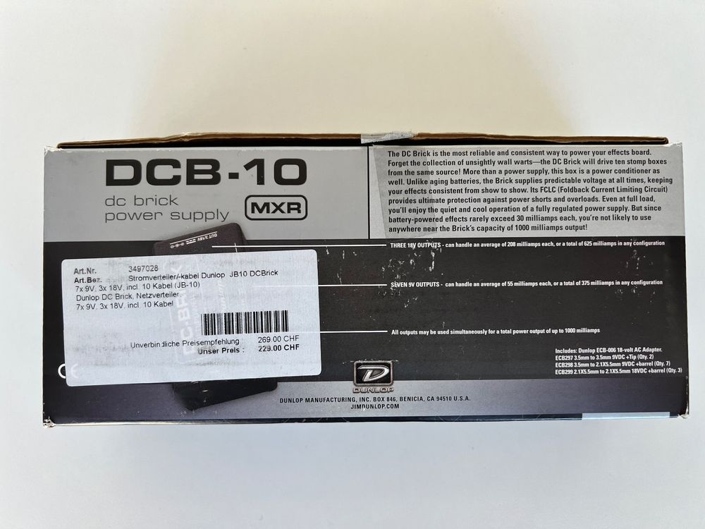 Dunlop DC-Brick DCB-10 Power Supply (9V / 18V) (Gebraucht) in Uster für ...