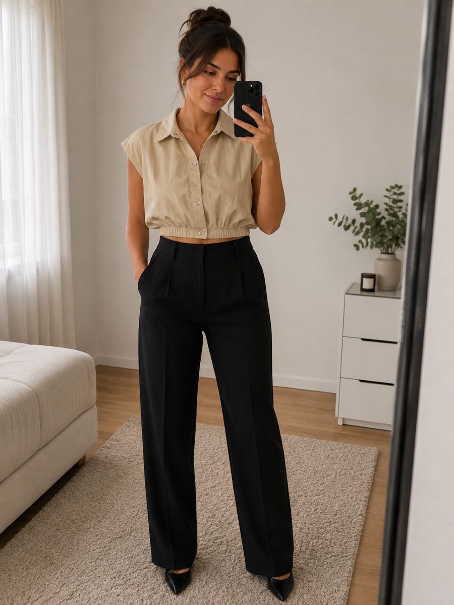 Zara Blusen: ZARA Bluse beige Grösse S  – Neu (gemäss Beschreibung) aus Winterthur von fij_f65r