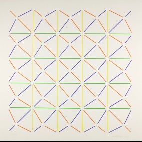 Dipinti: Composition concrète, 1973, Hans Jörg Glattfelder – Usato da neuchatel venduto da cabinetjuliart 1