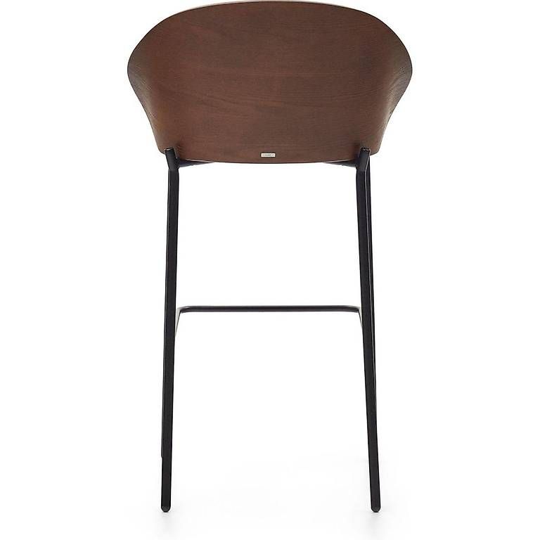 Kave Home Sgabelli: Kave Home Barhocker Eamy Stoff hellbraun Nussbaumfinish SH77 – Nuovo (secondo la descrizione) da Zollikofen venduto da uniqueroom 4