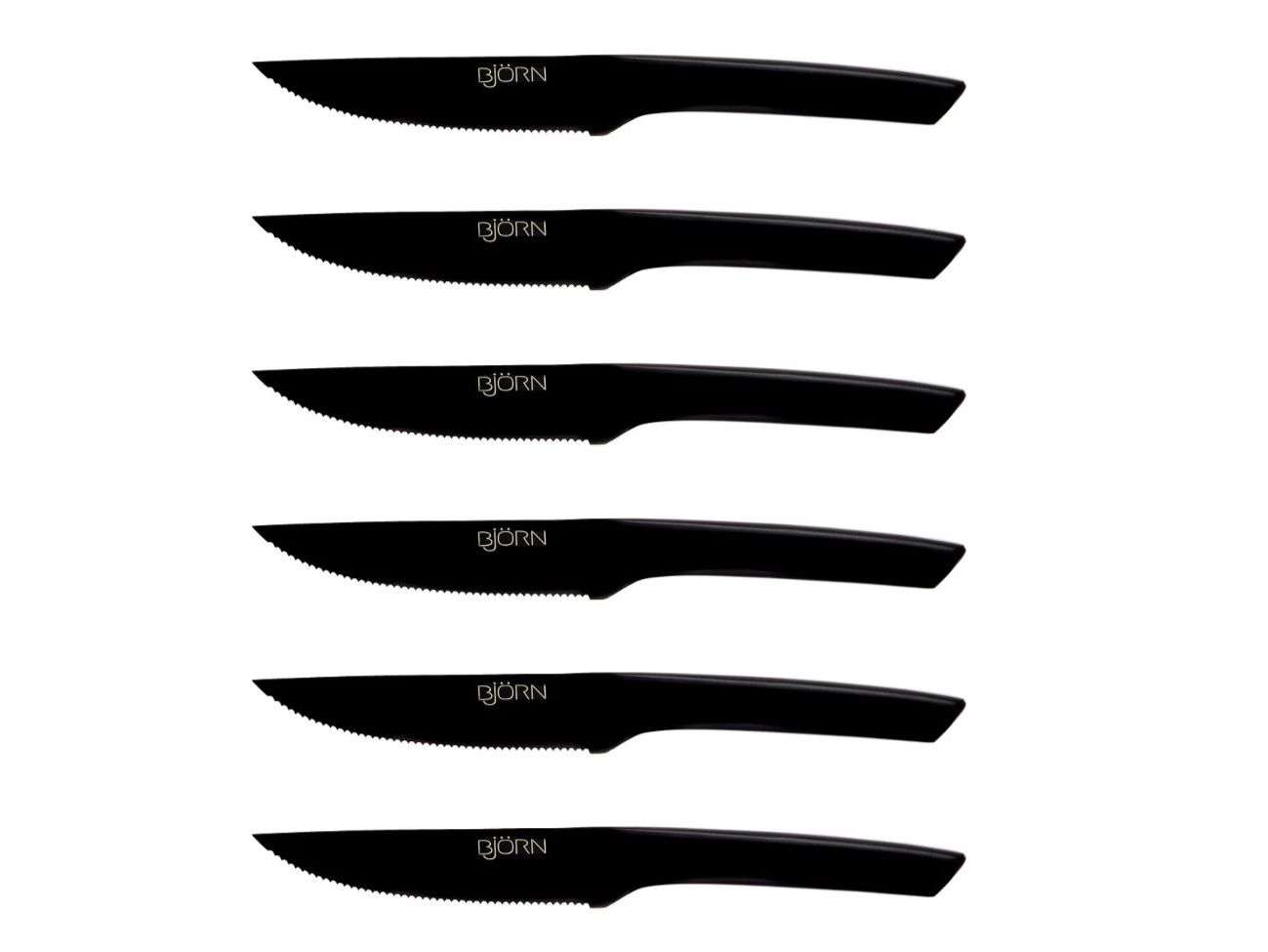Coltelli: Björn Steakmesser 6 Stück Schwarz - Skarpur Set – Nuovo (secondo la descrizione) da Frauenfeld venduto da tkel