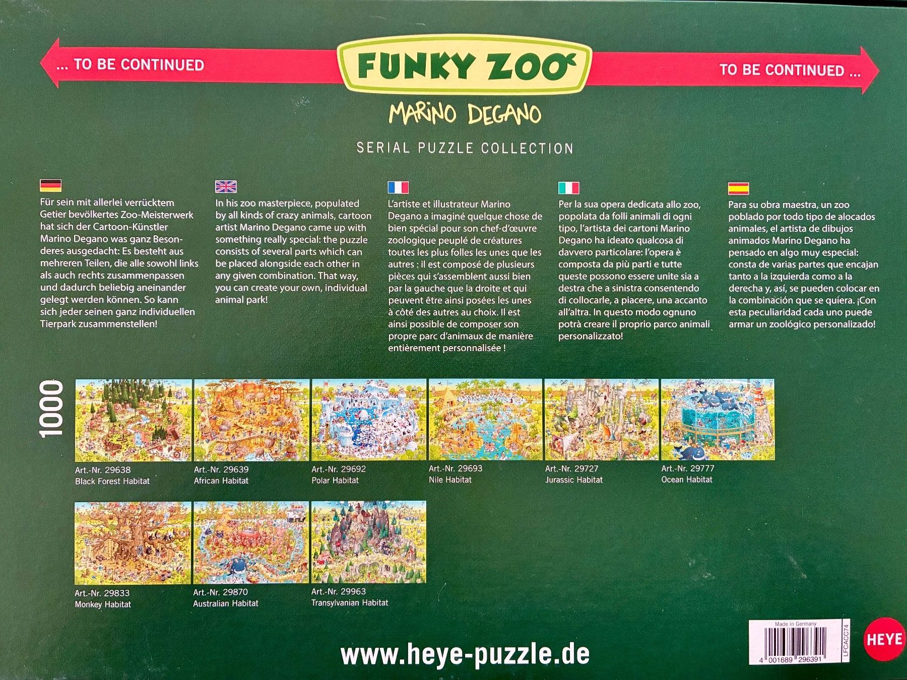 Heye Puzzle: Puzzle Heye - African Habitat – Usato da Ammerzwil BE venduto da Frama0 2