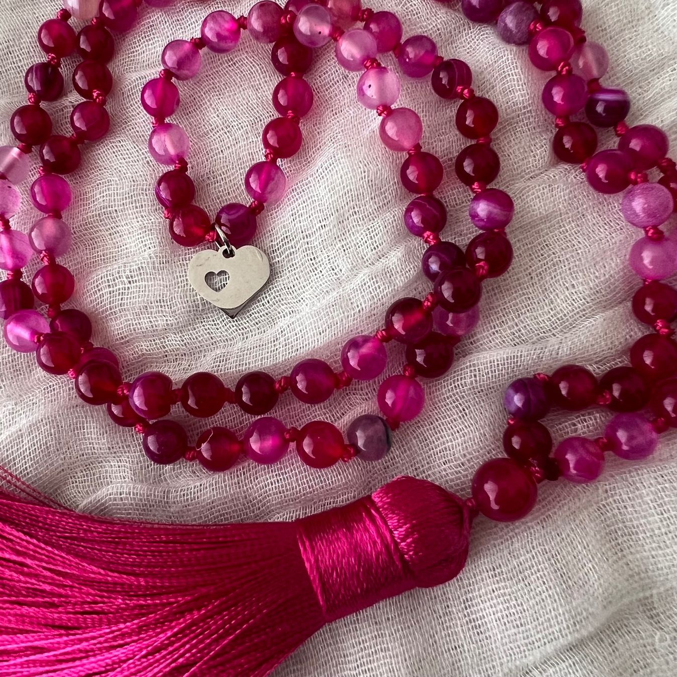 Colliers: Mala en agate rose – Neuf avec emballage d'origine à Pully par sunaddict 3