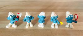 5x Original Peyo Schlümpfe 70er/80er, W. Germany - Set 2