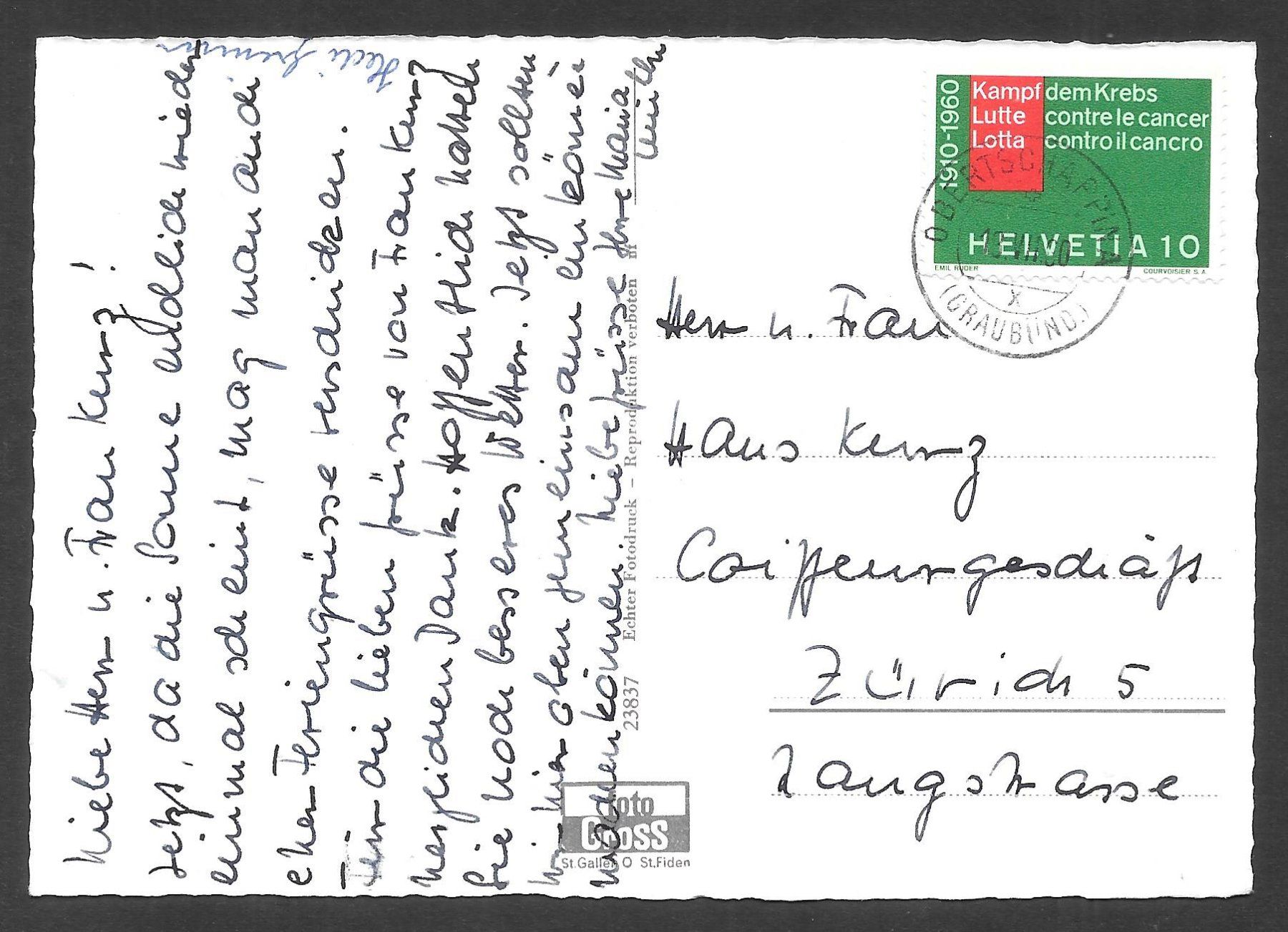 Cartoline postali: Ober- und Untertschappina am Heinzerberg – Usato da Olten venduto da clotaldi 1