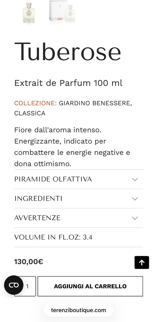 Tiziana Terenzi Profumi & Eau de Toilette: 🇮🇹 Tuberose by Giardino Benessere 12ml sample – Nuovo (secondo la descrizione) da Chêne-Bougeries venduto da Seetooyoo 7