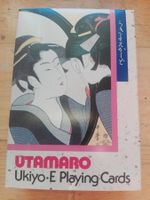 Utamaro Ukiyo-E (Spielkarten) Red -  Kunst Vintage   © Japan
