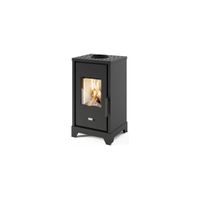 STUFA A LEGNA  6 Kw - IN ACCIAIO - PUNTO FUOCO LELA - NERA