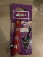 Katzenhalsband Whiskas Rot mit Reflektor und Glöcklein, Neu