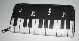 Portemonnaie mit Musikmotiv schwarz weiss
