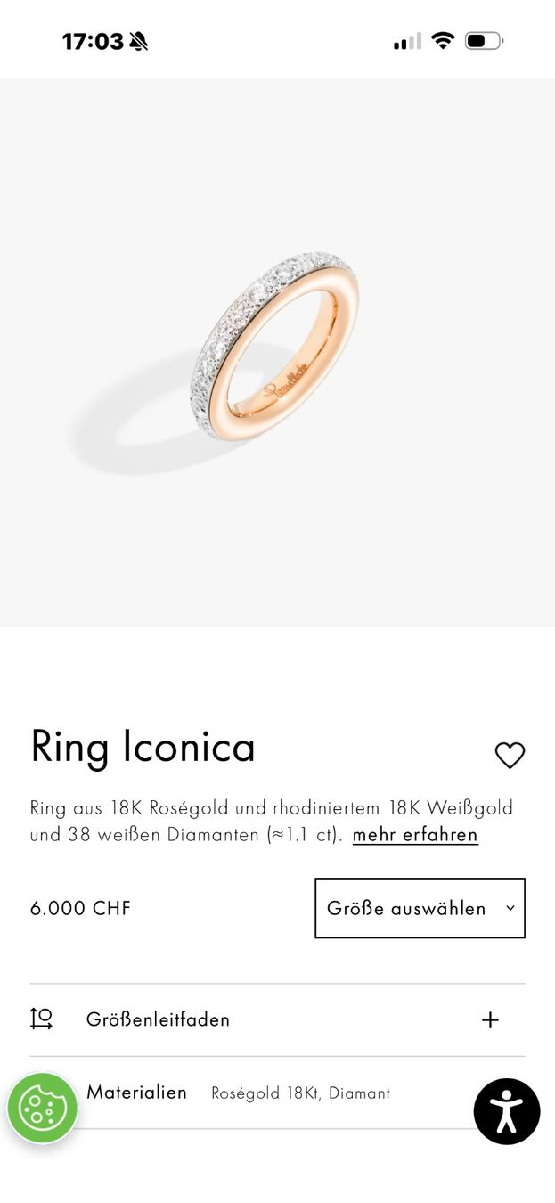 Pomellato Anelli: Pomellato Iconica Ring, Gr 53 – Usato da Dättwil AG venduto da nika8810 1