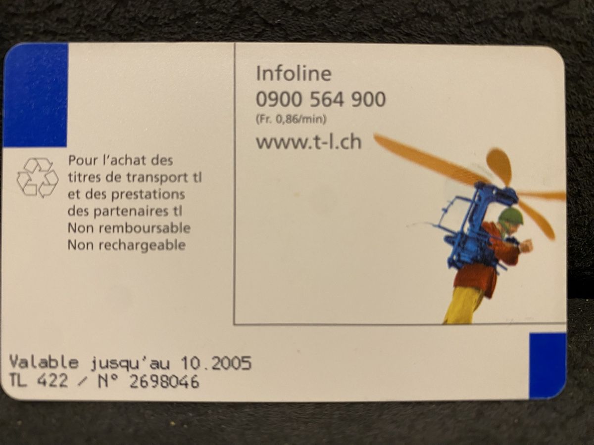 Schede telefoniche: Carte TL 422 – Usato da Lausanne venduto da babacard10 1