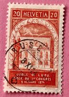 Nr.167 getempelt  50 Jahre Weltpostverein 1924   