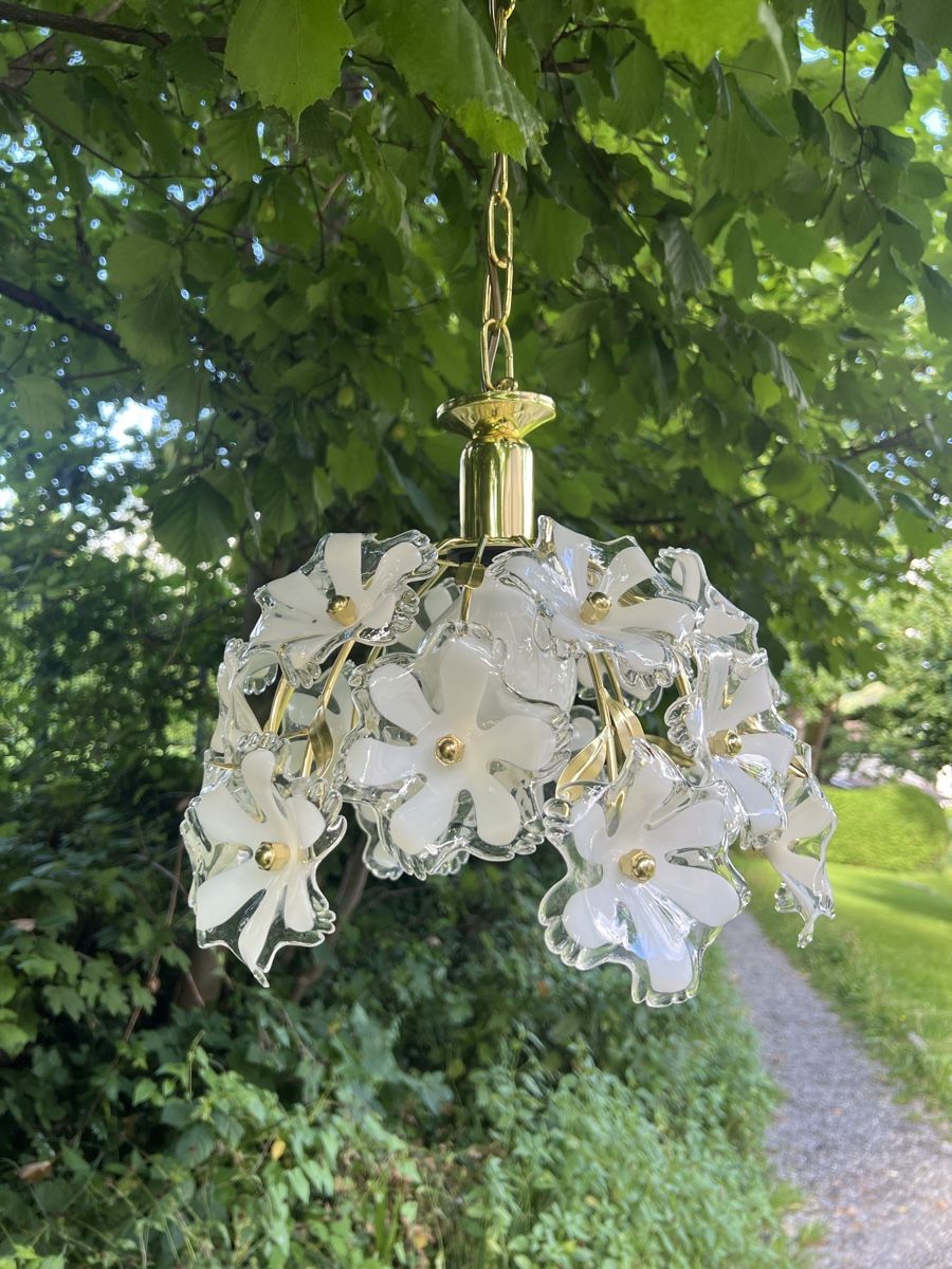 Eglo Kronleuchter & Deckenlampen: Lampe EGLO Florale Blumen Messing-Hängeleuchte – Gebraucht aus Degersheim von melilalelahuh69