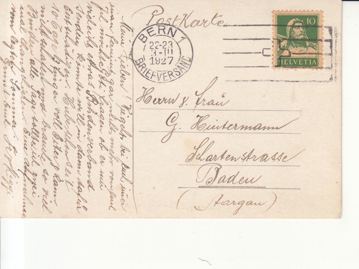 Cartoline postali: Berner Alpen 1927 – Usato da Bürglen TG venduto da StampGraf 1