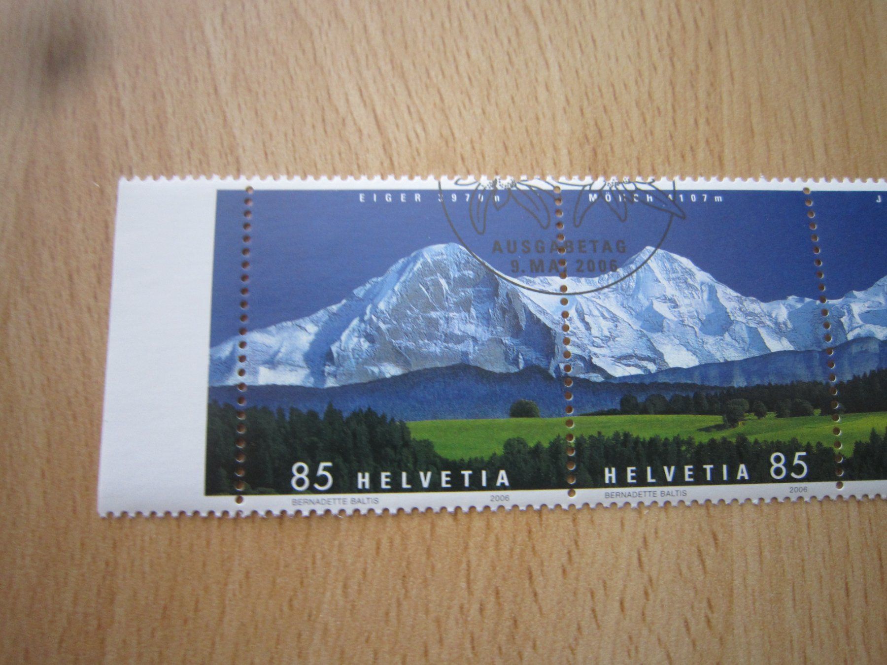 Tutti i francobolli: Block 2006 Eiger Mönch und Jungfrau – Usato da Giubiasco venduto da sal_9j6w 1