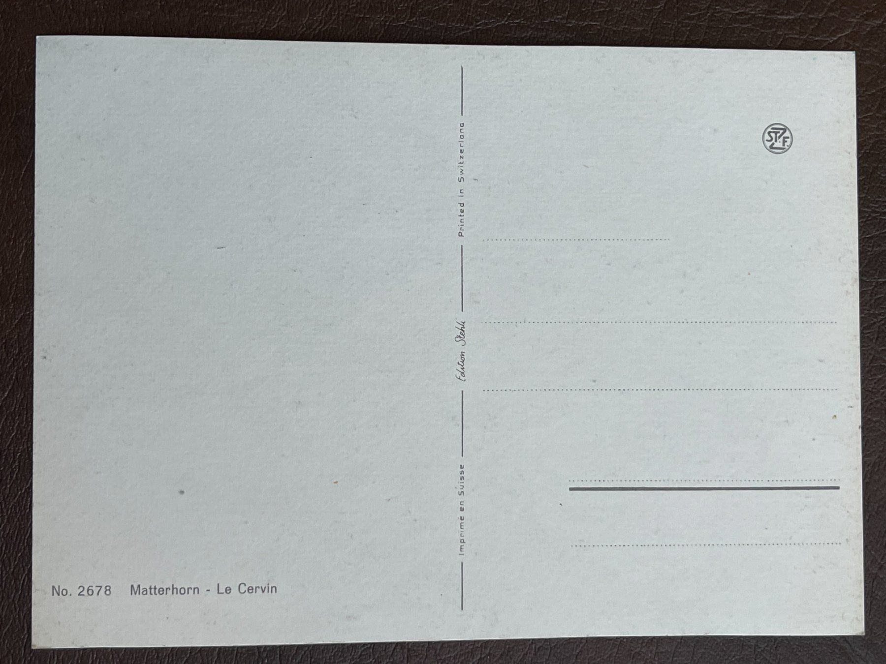 Cartoline postali: Matterhorn - 2678 – Usato da Steg VS venduto da danwer74 1