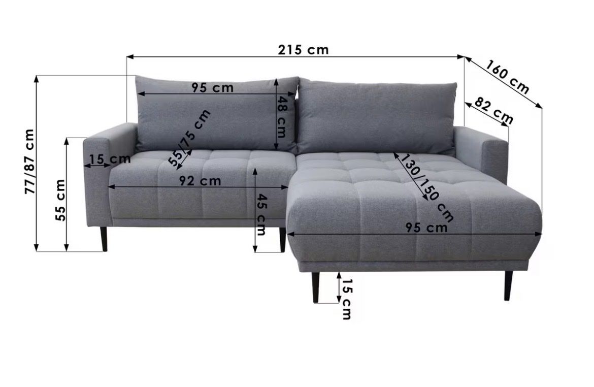 Sofas: Ecksofa grau 215x160 – Gebraucht aus Jenins von apfelapfel123 3