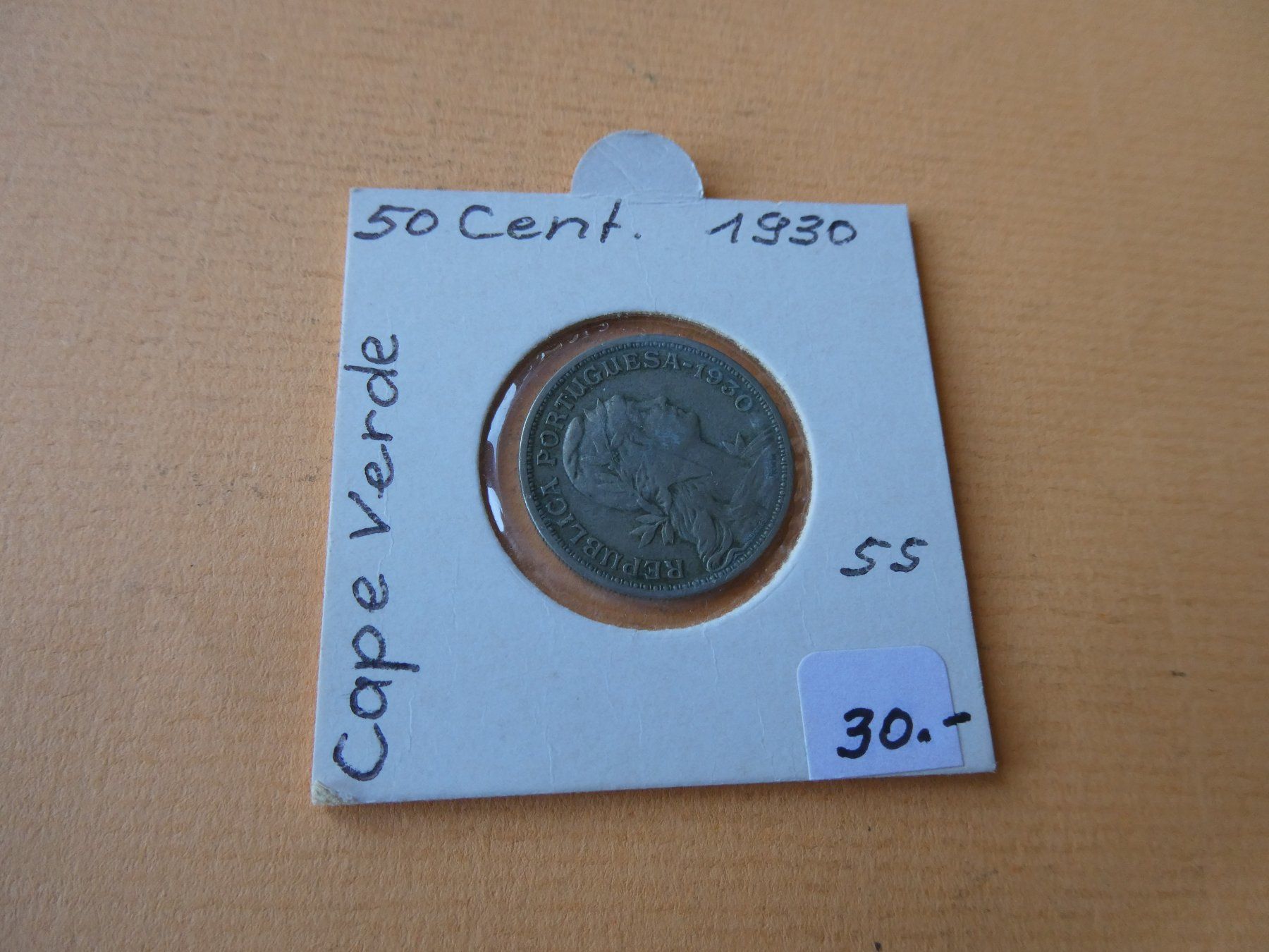 Tutti le monete: Cape Verde 1930, 50 Centavos – Usato da Hinterforst venduto da Rohusri