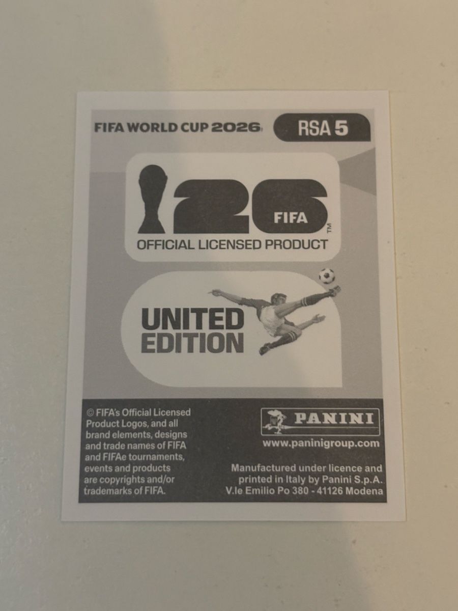 Panini Carte collezionabili: Panini RSA5 FIFA World Cup 2026 Sticker – Nuovo (secondo la descrizione) da Weiningen ZH venduto da GriederRemarket 1