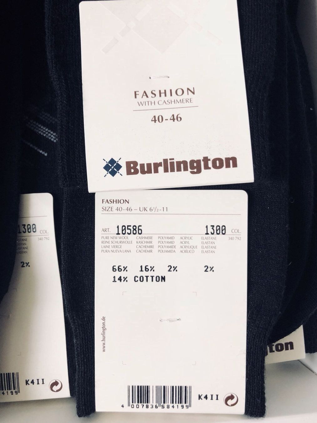 Burlington Socken: Herren Socken Burlington/Wolle+Cashmere – Neu und originalverpackt aus Zumikon von DamenFashionShop 4