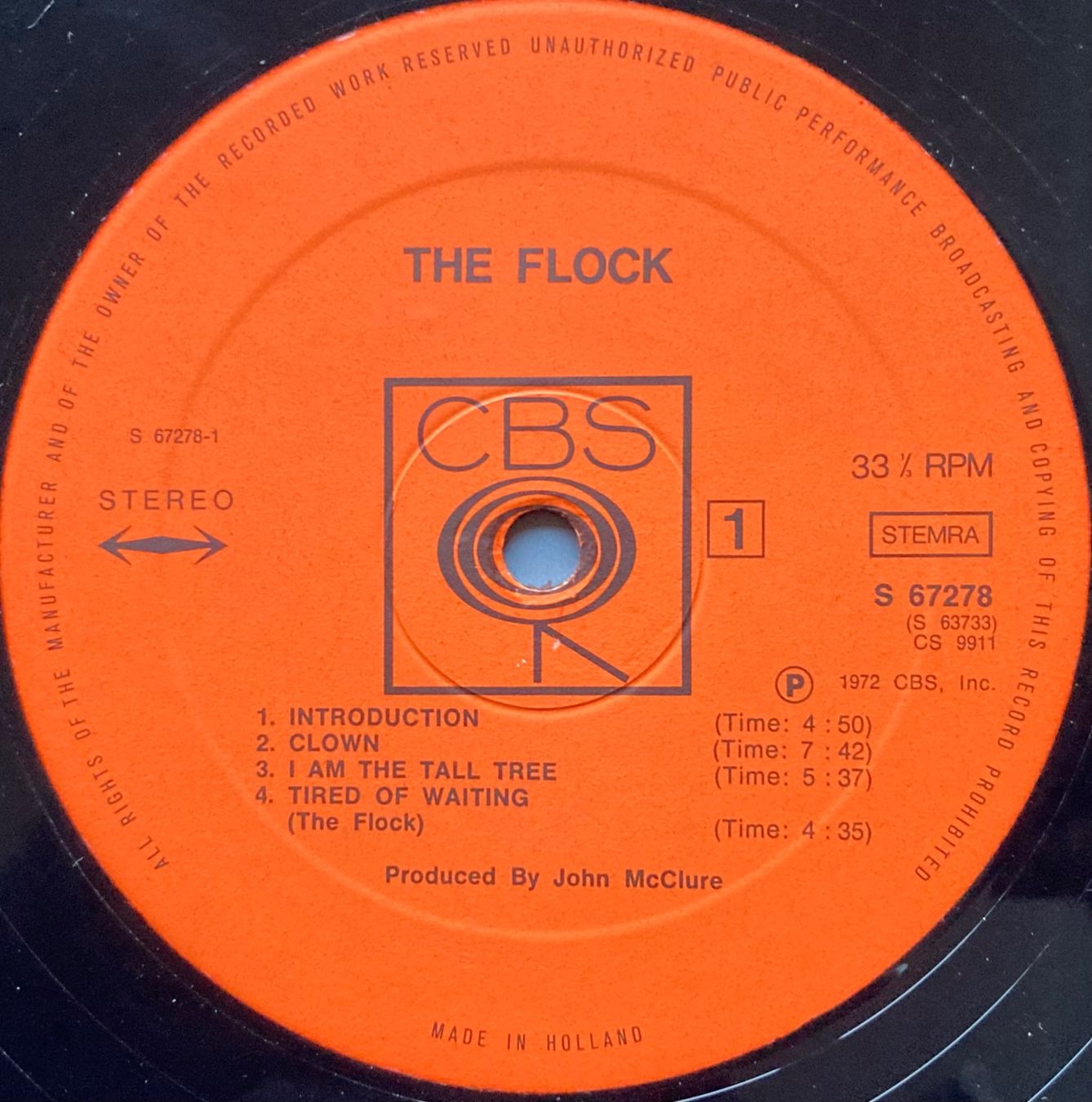Vinyles: THE FLOCK - THE FLOCK – D'occasion à Poliez-Pittet par Newtown-Records 2
