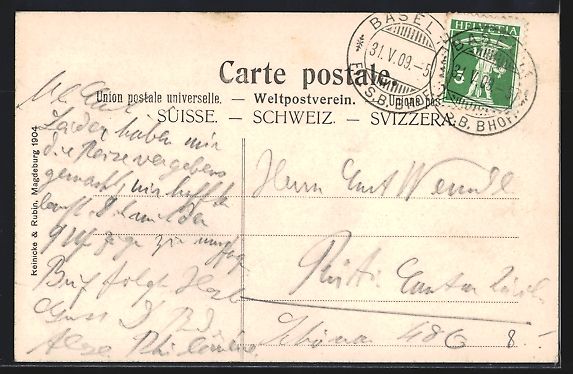 Cartes postales: Basel, Botanisches Institut und Spalento – D'occasion à Berlin par bartko-reher 1